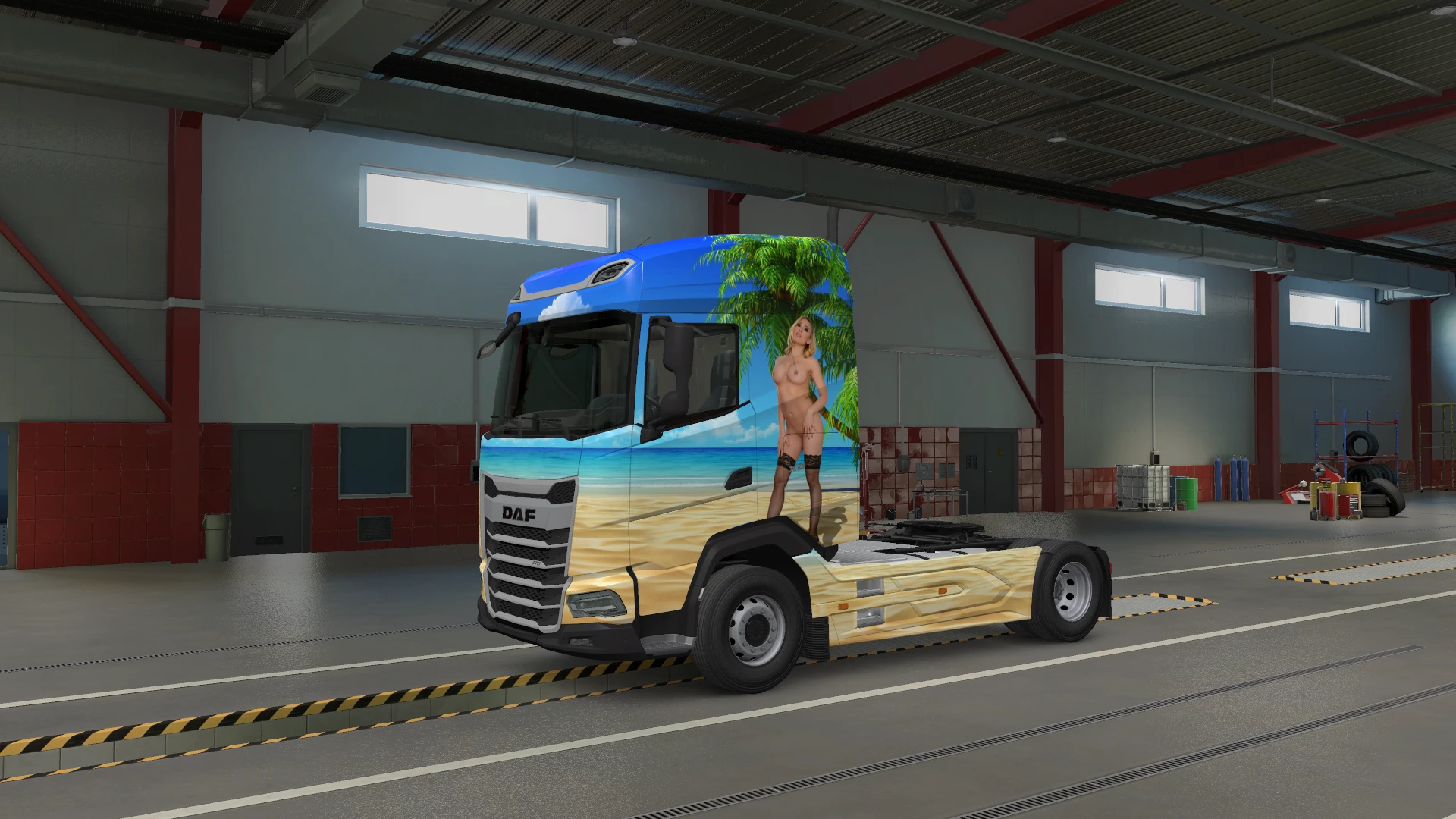 Euro Truck Simulator 2 "Эротический скин для DAF 2021 с Kagney Linn Karter"