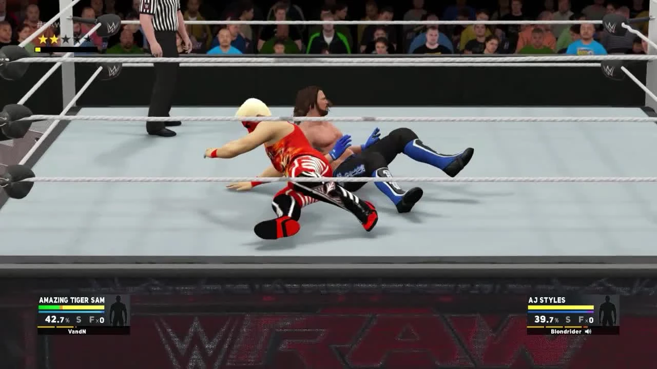 WWE 2K17 "2K17 Online - Aj Styles VS Tiger Sam"