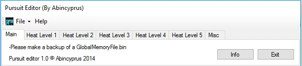 Need for Speed Carbon "NFS-Carbon-Pursuit-Editor-v1.0"