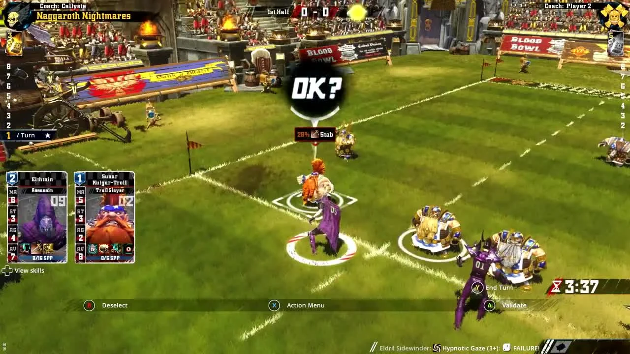 Blood Bowl 2: Dark Elves' Tricks And Treats "Геймплейный трейлер"