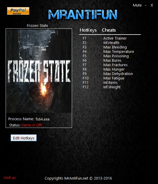 Frozen State: Трейнер/Trainer (+11) [1.0: Build 263: x64] {MrAntiFun}