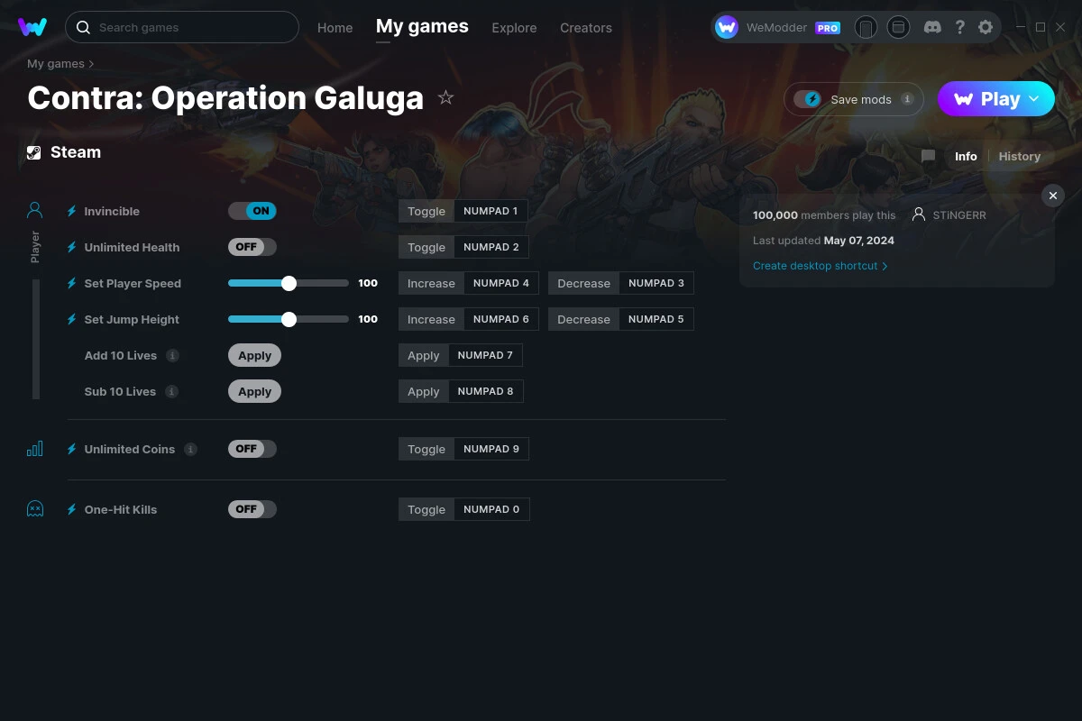 Contra: Operation Galuga "Трейнер +8" [UPD: 07.05.2024] {STiNGERR / WeMod}