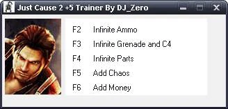 Just Cause 2: Трейнер (+5) [Full 1.0]