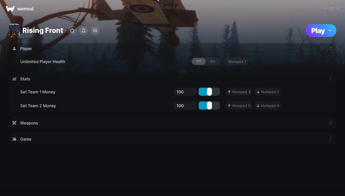 Rising Front "Трейнер +9" [UPD: 19.06.2025] {STiNGERR / WeMod}