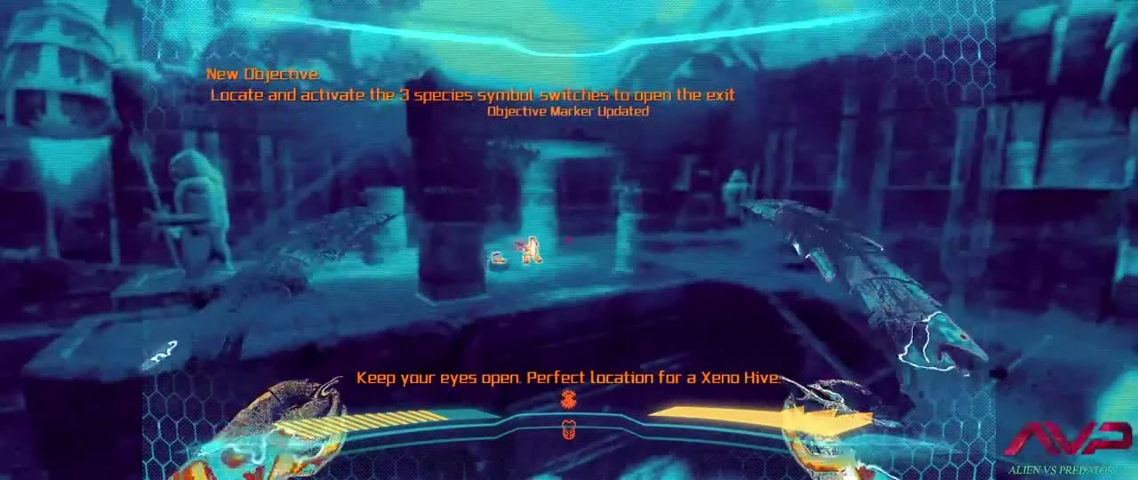 Aliens vs Predator 2010- Прохождение за Хищника часть #3 Руины