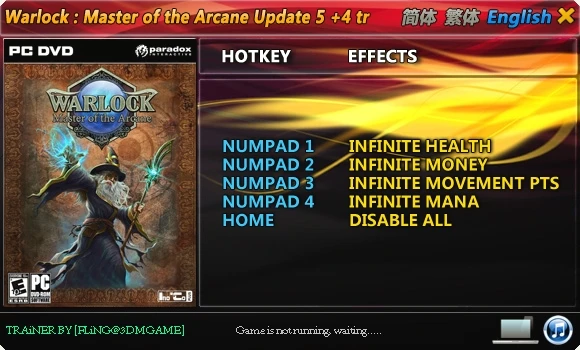 Warlock - Master of the Arcane: Трейнер/Trainer (+4) [Update 5] {FLiNG}