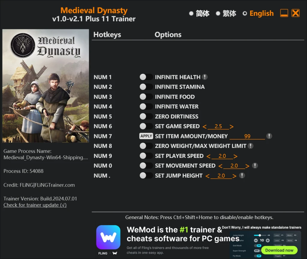 Medieval Dynasty "Трейнер +11" [1.0 - 2.1] {FLiNG}