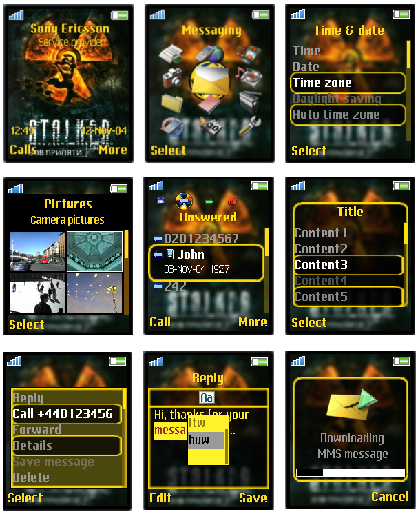 S.T.A.L.K.E.R. Зов Припяти "Тема на телефон SE 176х220"