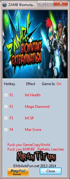 ZAMB ~ Biomutant Extermination: Трейнер/Trainer (+4) [1.0.5282] {MrAntiFun}