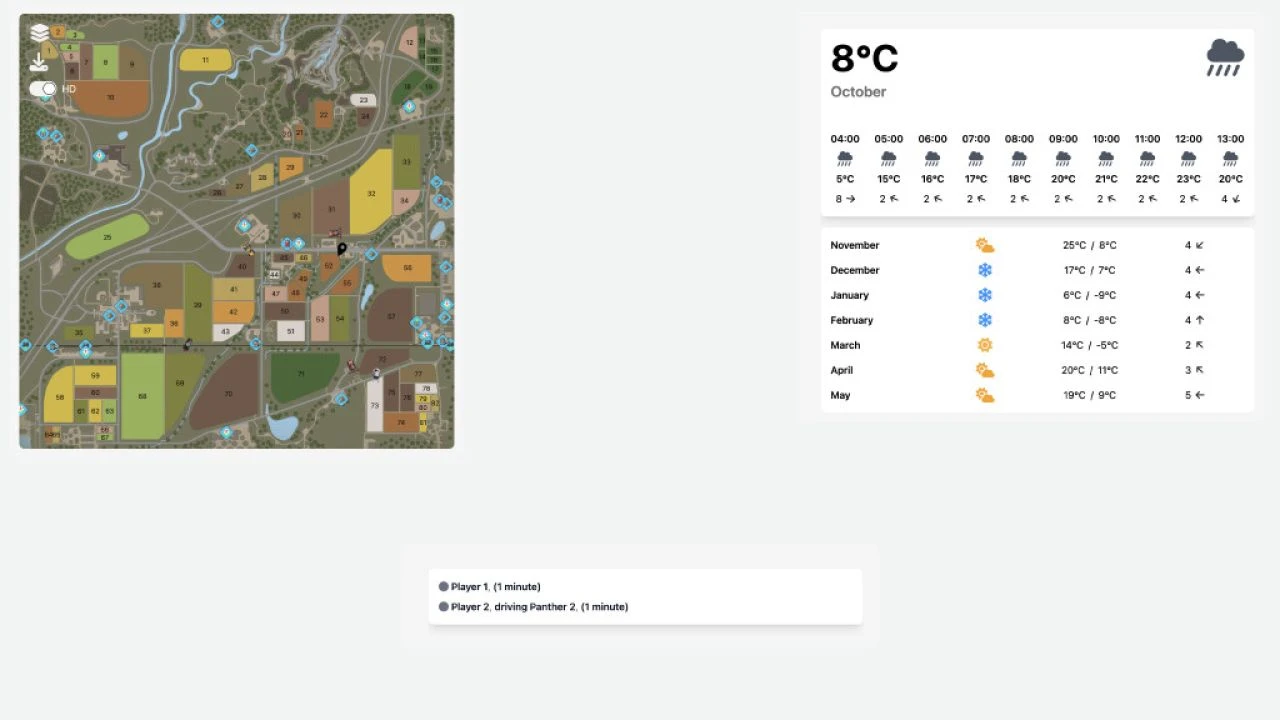 Farming Simulator 25 "Экспорт данных из карты VG Livemap"