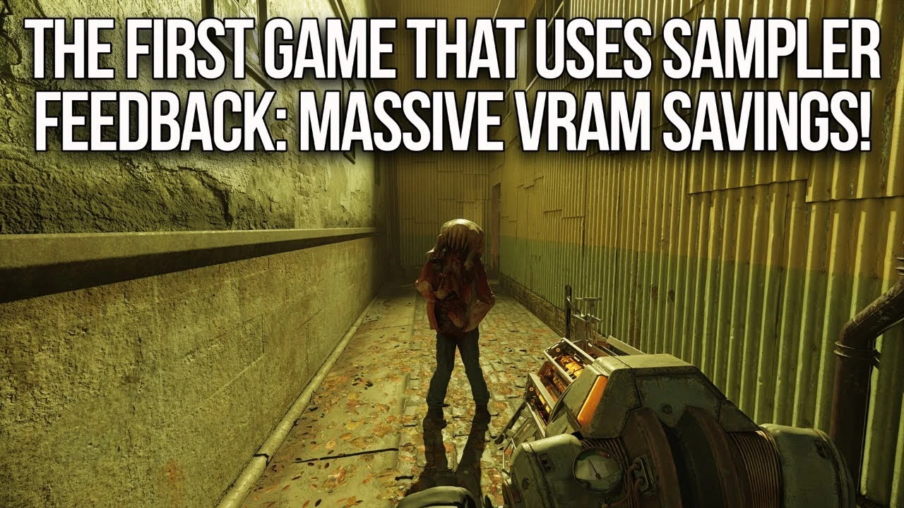 Half-Life 2 RTX - прекрасно демонстрирует технологию обратной связи сэмплера, сокращающая использование видеопамяти