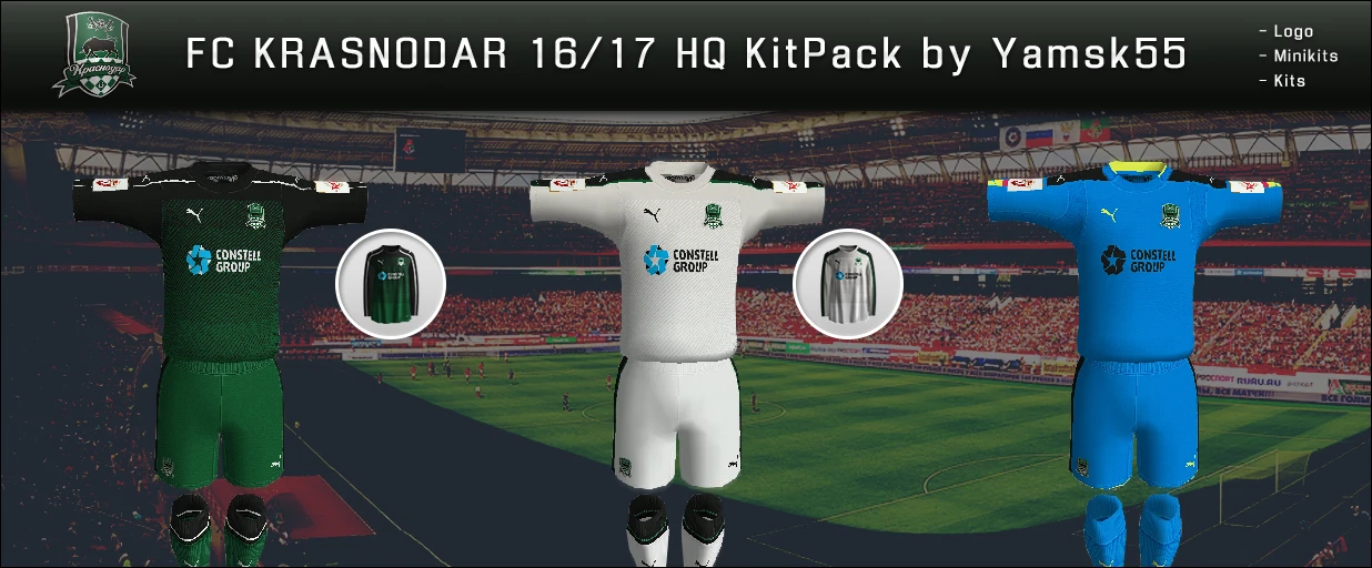 FIFA 10 "FC KRASNODAR 16/17 HQ KitPack by Yamsk55"