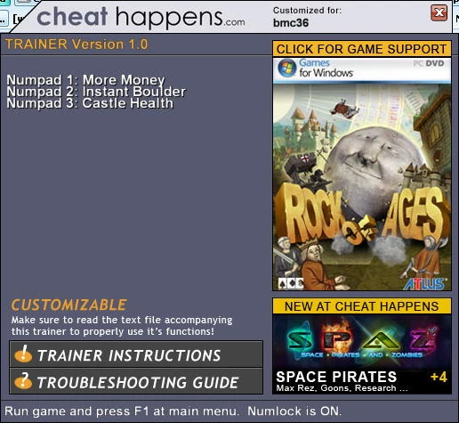 Rock Of Ages: Трейнер/Trainer (+3) [1.0]{CH}