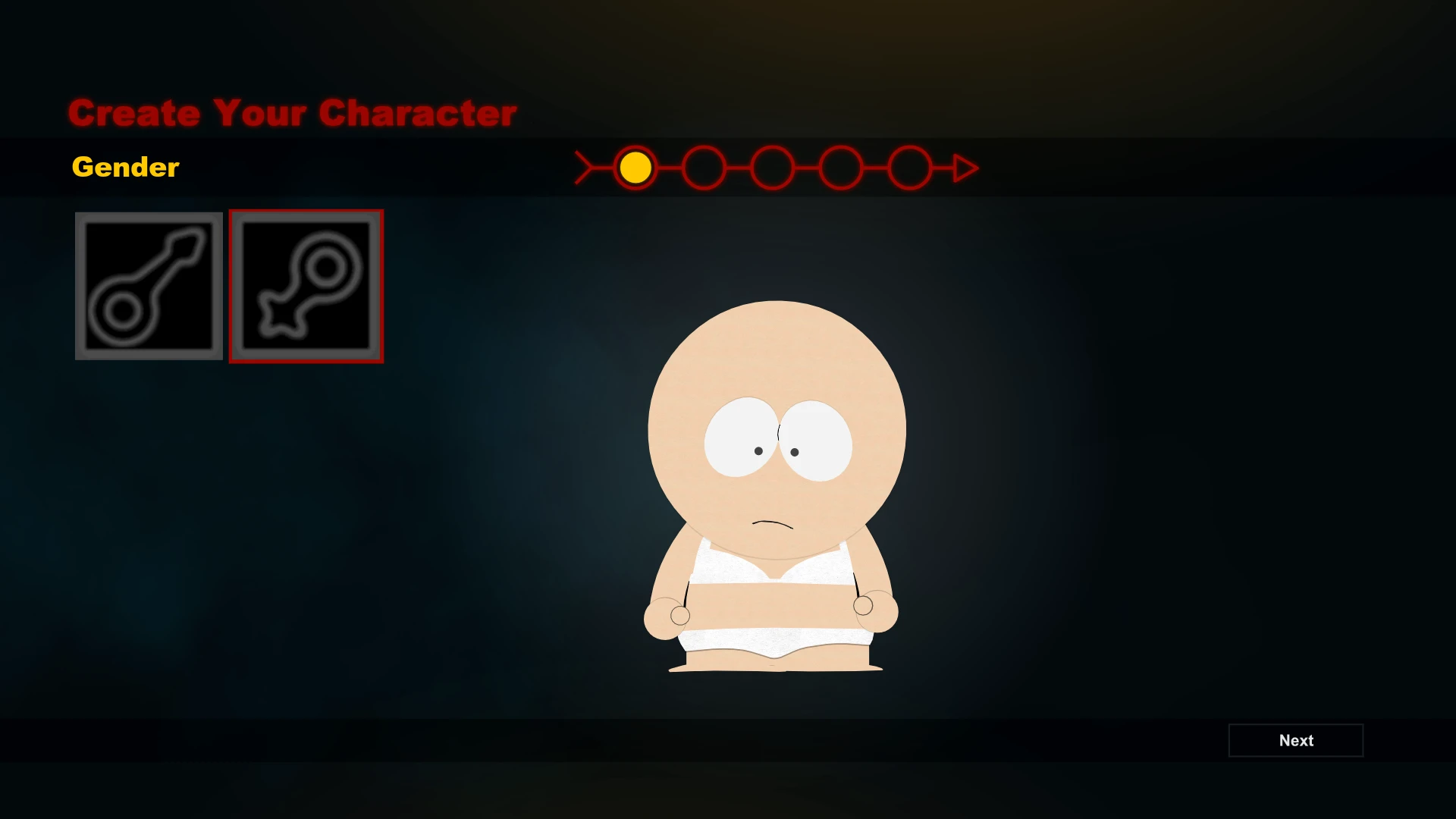 South Park: The Stick of Truth "(Expanded Creation Menu 0.2) "выбор пола""