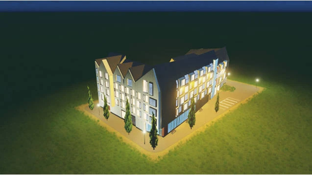 Cities: Skylines "Уникальное здание Puro Hotel 2.0"