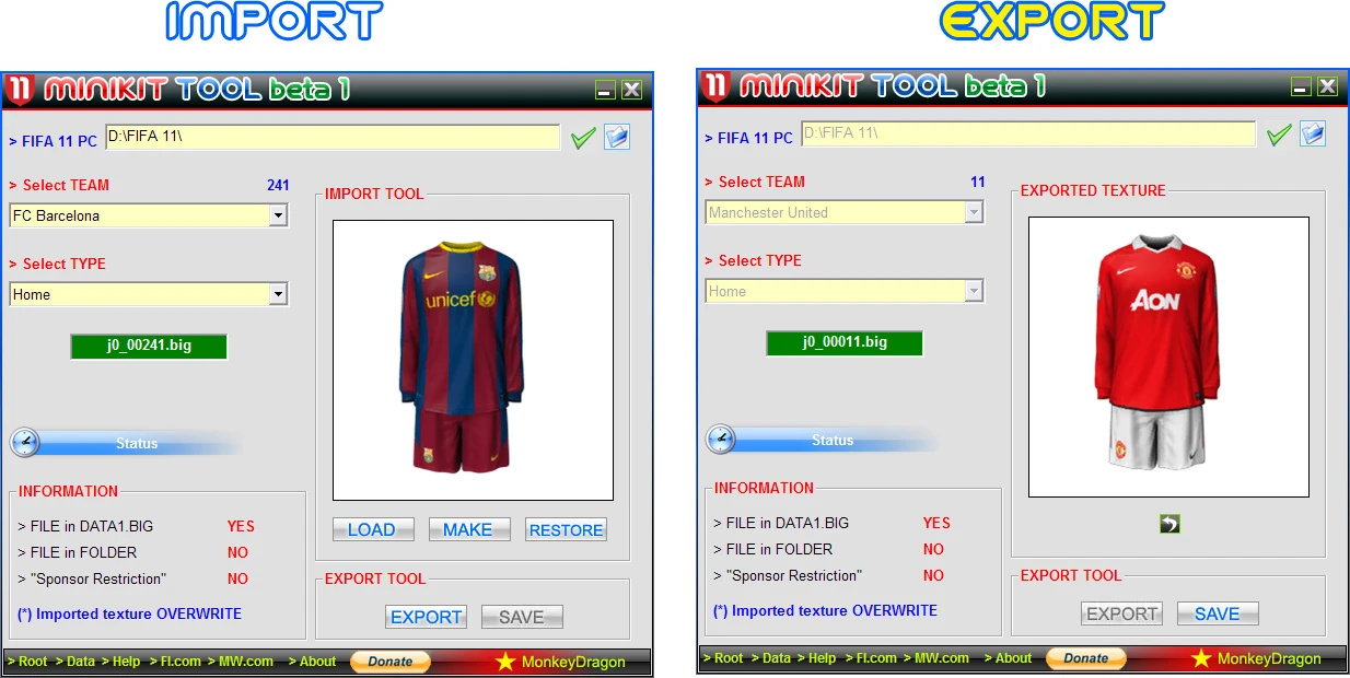 FIFA 11 "11 PC MiniKit Tool beta 1.2"