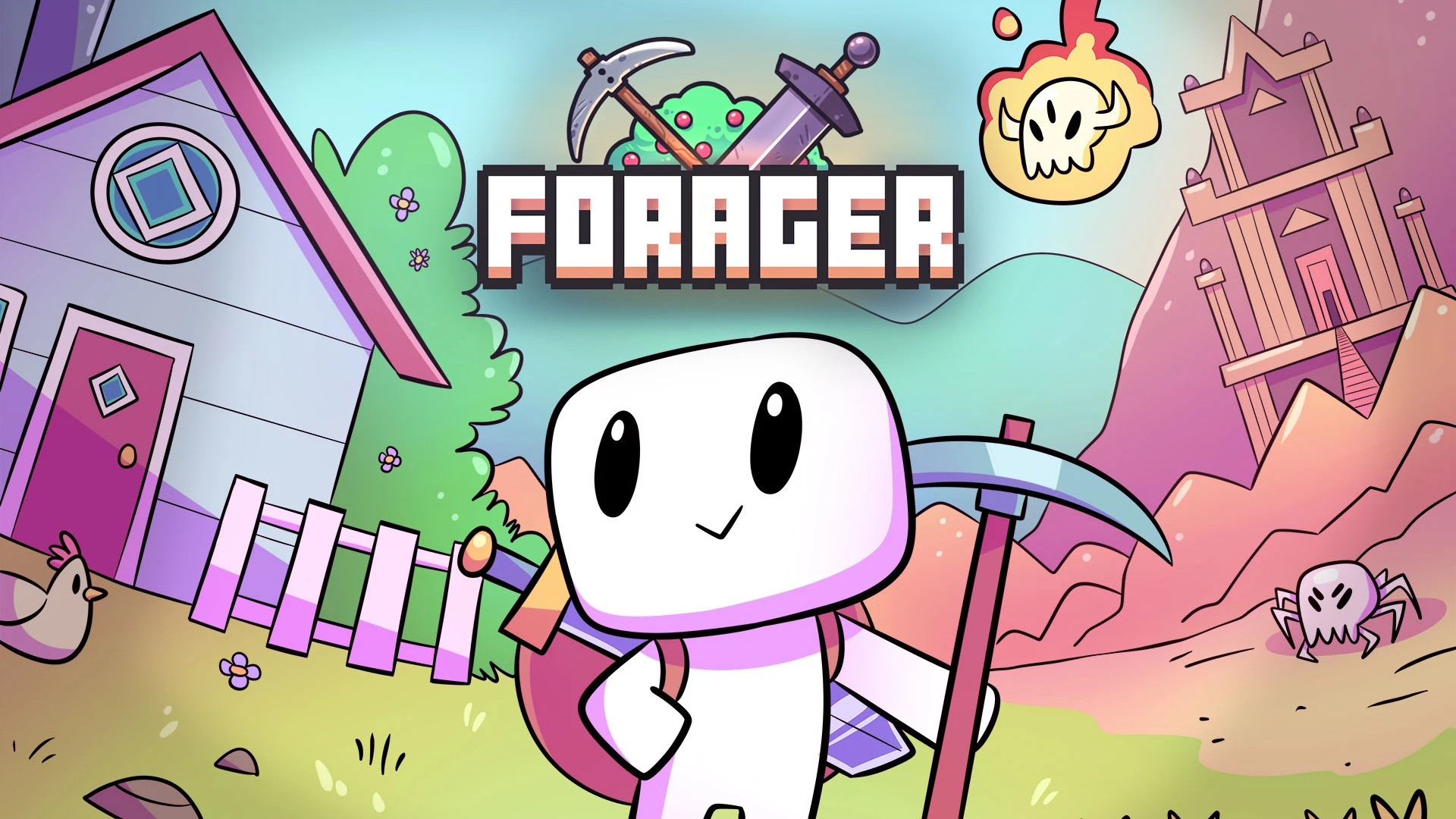 В Steam вышла Forager - красочная игра с минималистичной графикой и открытым миром