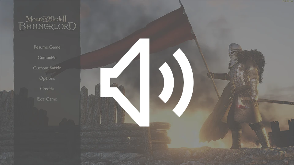 Mount & Blade 2: Bannerlord "Снижение звука в главном меню"
