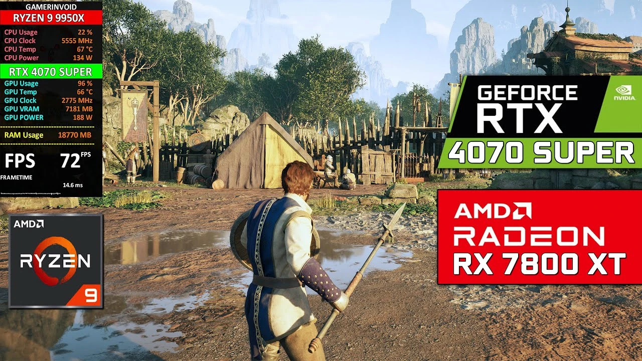 Avowed: тест RTX 4070 Super и RX 7800 XT - производительность и оптимизация