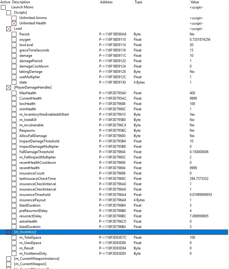 Void Bastards: Таблица для Cheat Engine [2019-5-29] {RyseFox}