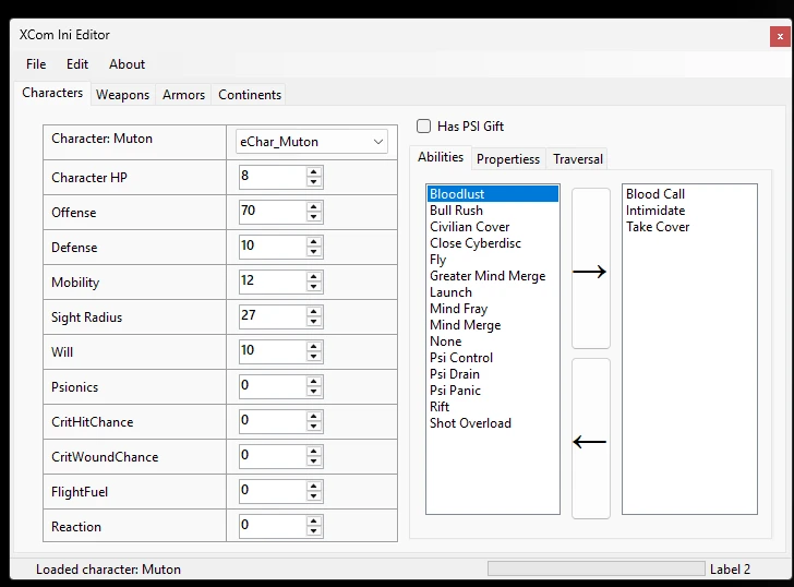 XCOM: Enemy Unknown "Чит-Мод: Редактировать характеристики игры" [0.9] {MaximilianPS}