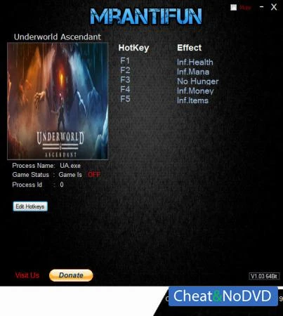 Underworld Ascendant: Трейнер/Trainer (+5) [1.4.1] {MrAntiFun}