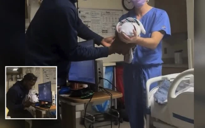 Отец года: житель США играл в Xbox в больнице, пока его жена рожала