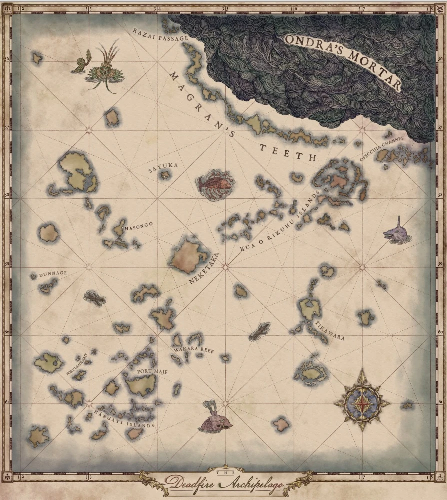 Pillars of Eternity 2: Deadfire "Карта Мертвого Архипелага"