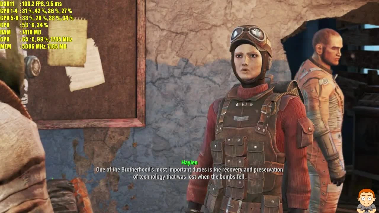 Fallout 4 High Resolution Texture Pack Ультра GTX 1080 - Частота кадров, тест производительности