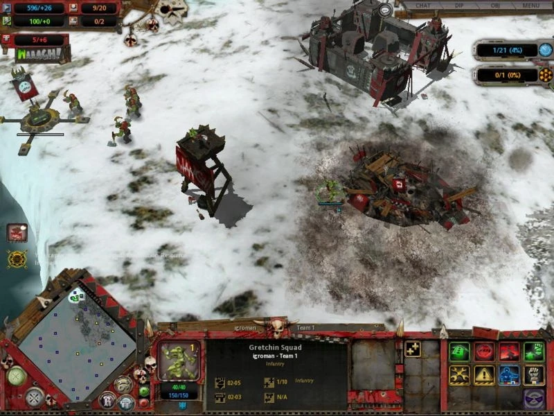 Warhammer 40,000: Dawn Of War - Dark Crusade "Карта - Frozen Wall"