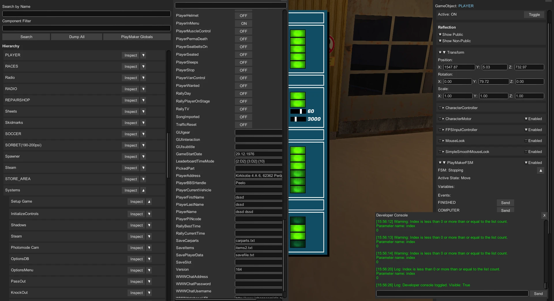 My Winter Car "Developer Toolset - Набор инструментов разработчика" [1.1.0] {Lunory}