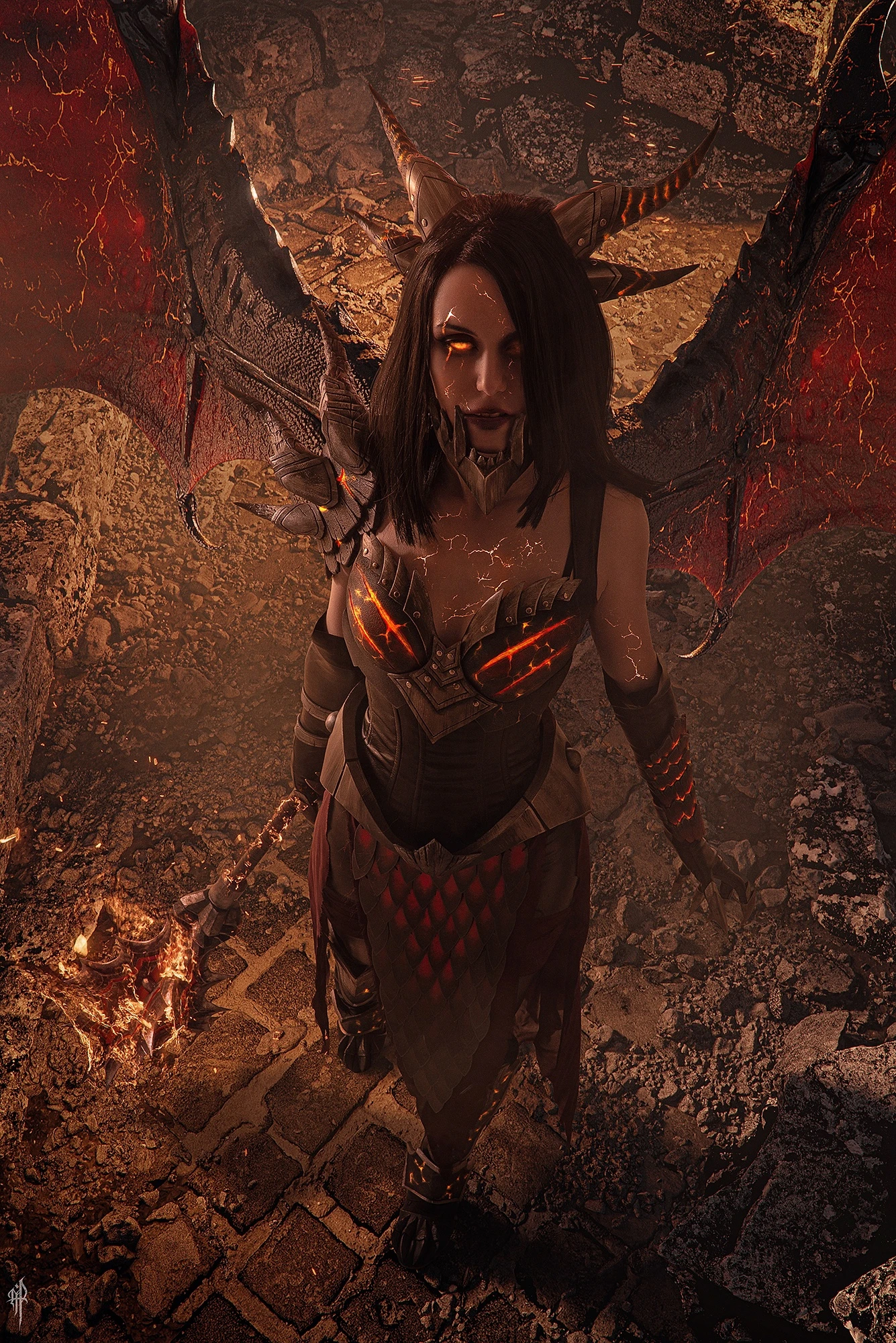 Косплей на смертокрыла из World of Warcraft