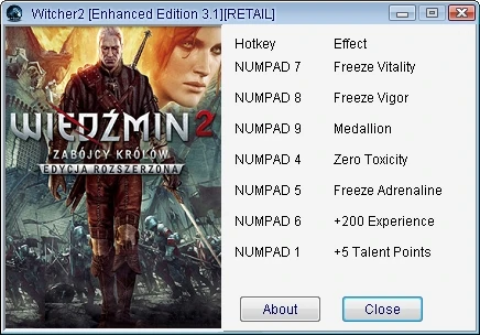 The Witcher 2 - Assassins of Kings Enhanced Edition: Трейнер/Trainer (+7) [3.1] {mgr.inz.Player}