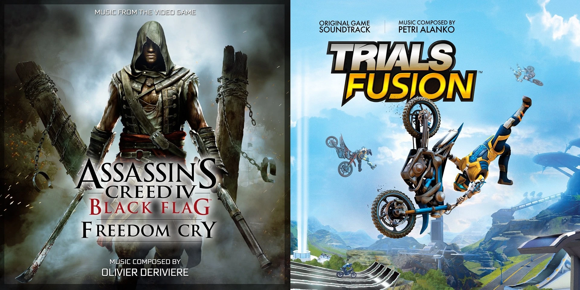 Прослушивание саундтреков Trials: Fusion и Assasin's Creed IV Black Flag Freedom Cry