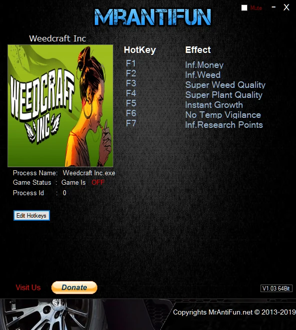 Weedcraft Inc: Трейнер/Trainer (+7) [1.0] {MrAntiFun}