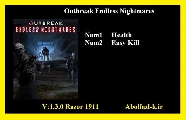 Outbreak: Endless Nightmares: Трейнер/Trainer (+2) [1.3.0] {Abolfazl.k}