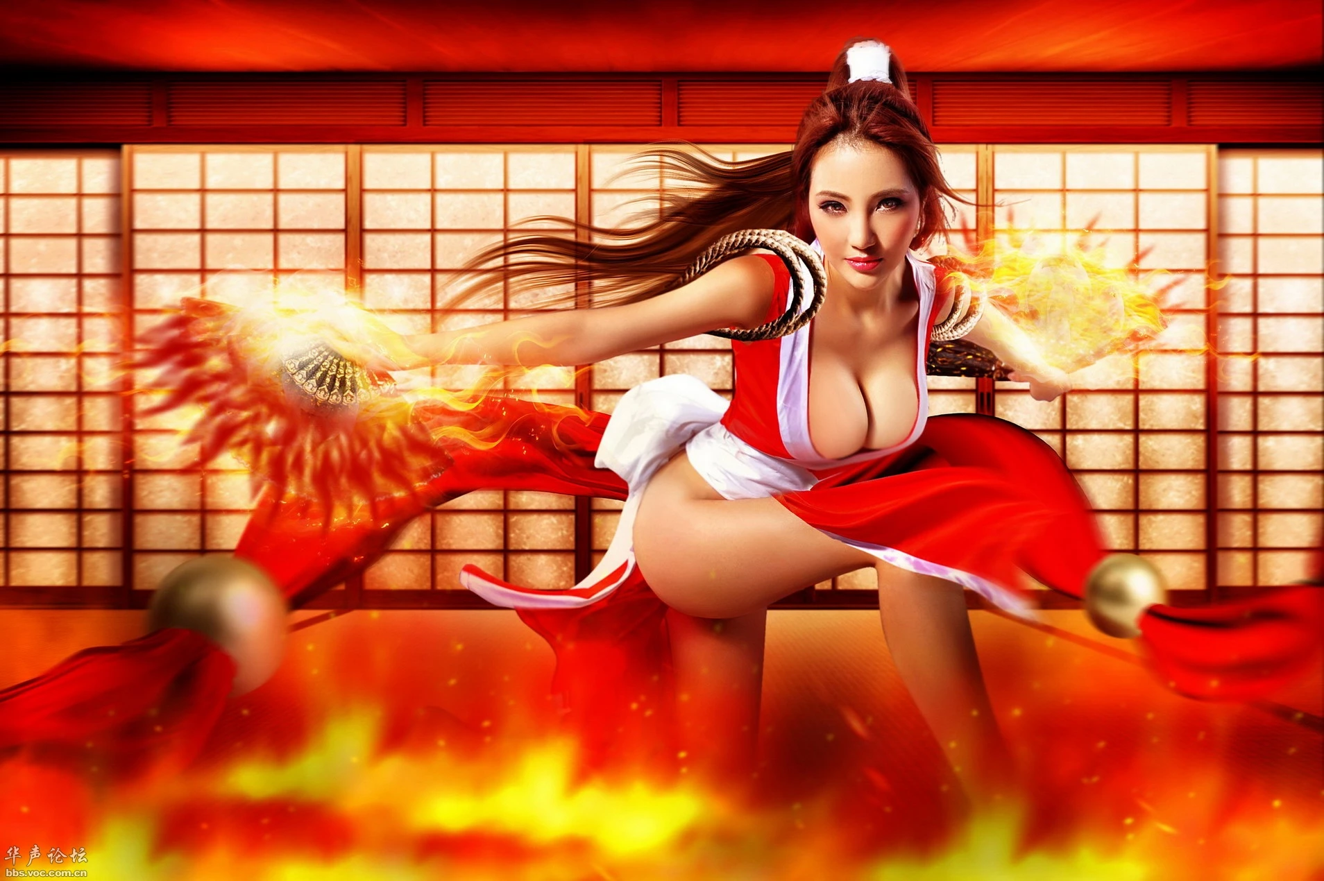 Косплей Мэй Ширануй из The King of Fighters 14