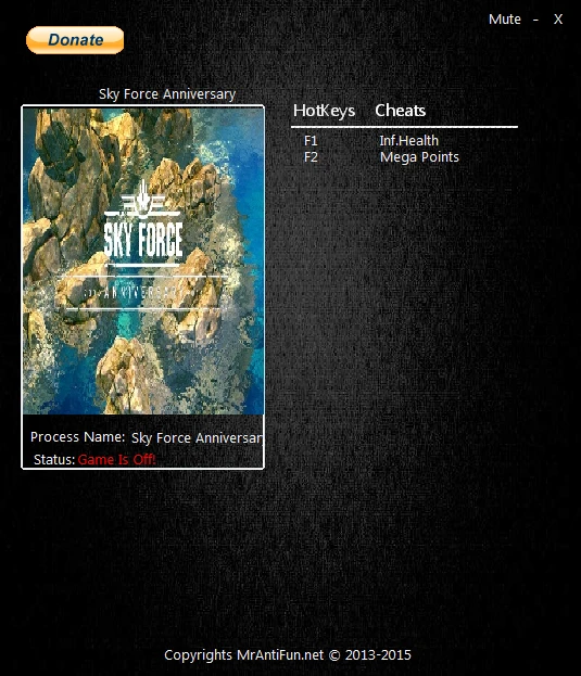 Sky Force Anniversary: Трейнер/Trainer (+2) [1.00] {MrAntiFun}