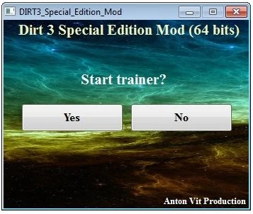 DiRT 3: Чит-Мод/Cheat-Mode (ACAT + AWAT + OTHER: 64 BITS) {AntonVit}