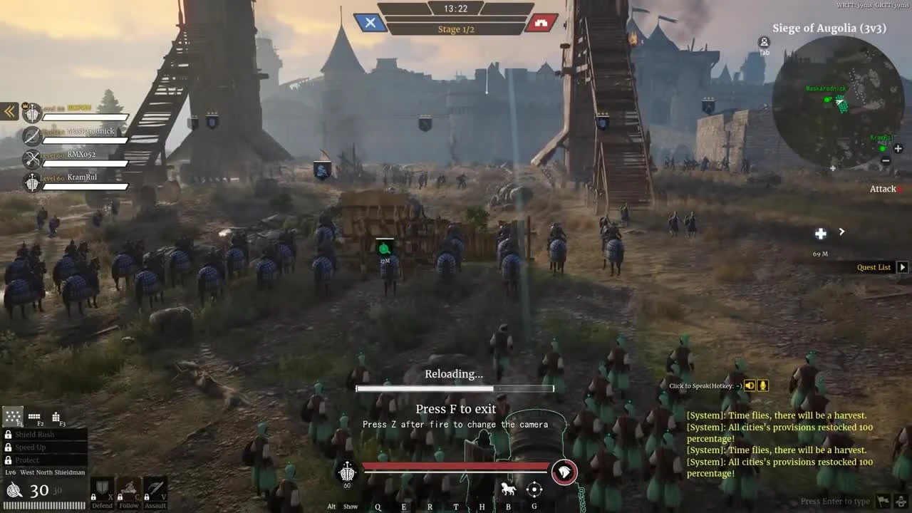 Геймплей Conquerors Blade: штурм замка