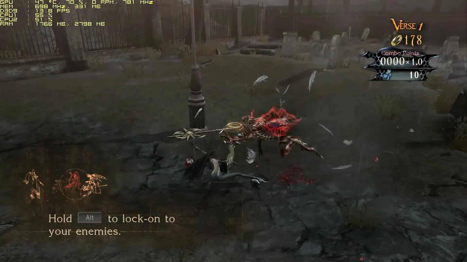 Тест Bayonetta запуск на супер слабом ПК (2 ядра, 2 ОЗУ, GeForce GT 630 1 Гб)