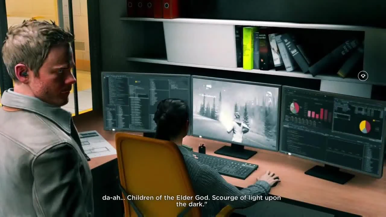 Quantum Break "Пасхалка - Девушка играет в Alan Wake"