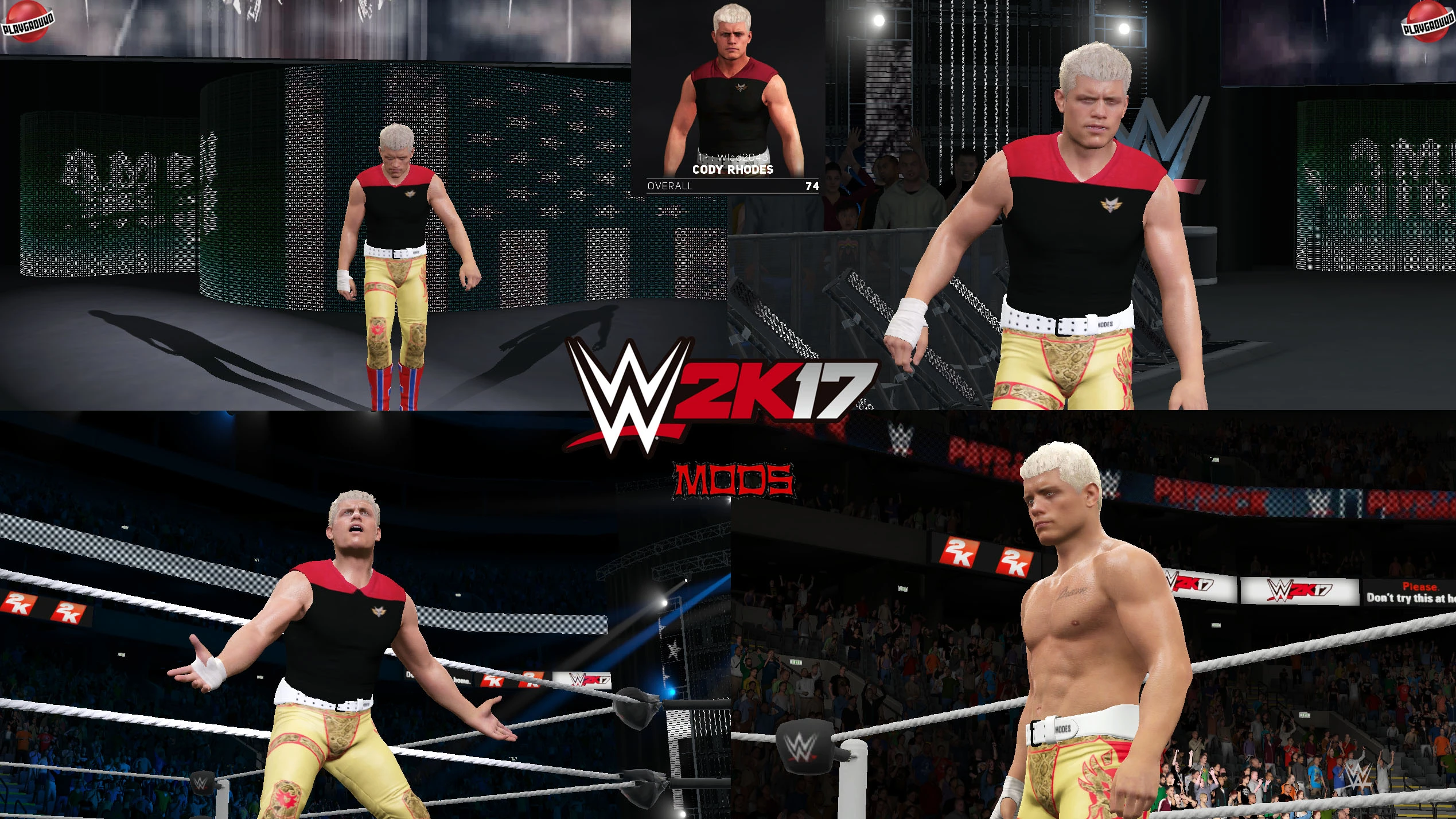 WWE 2K17 "Cody Rhodes 2 Attire WWE 2K19 Порт мод"