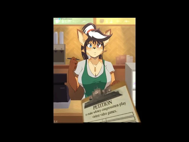 Чувак зашёл в магазин, и просит фурри подписать петицию