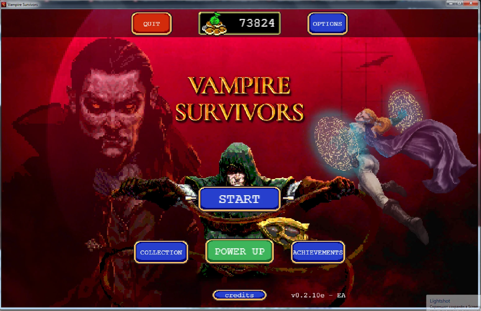 Vampire Survivors: Сохранение/SaveGame (Доступны все улучшения и открыто много оружия) [0.2.10e]