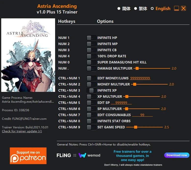 Astria Ascending: Трейнер/Trainer (+15) [1.0] {FLiNG}