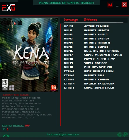 Kena: Bridge of Spirits: Трейнер/Trainer (+15) [1.0] {FutureX}