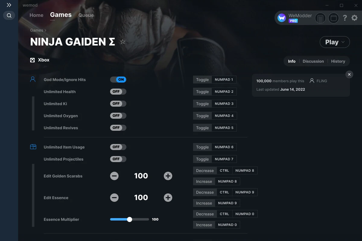 Ninja Gaiden "Трейнер +14" [UPD: 14.06.2022] {FLiNG / WeMod}