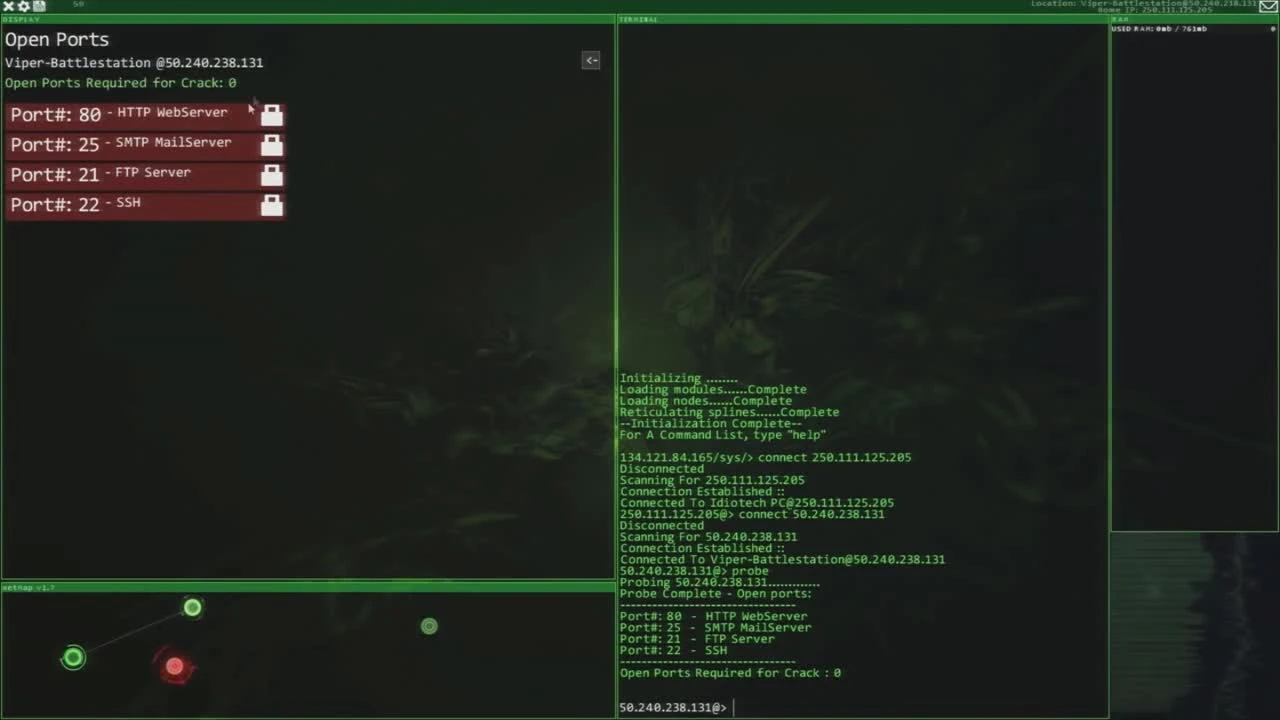 Геймплей Hacknet