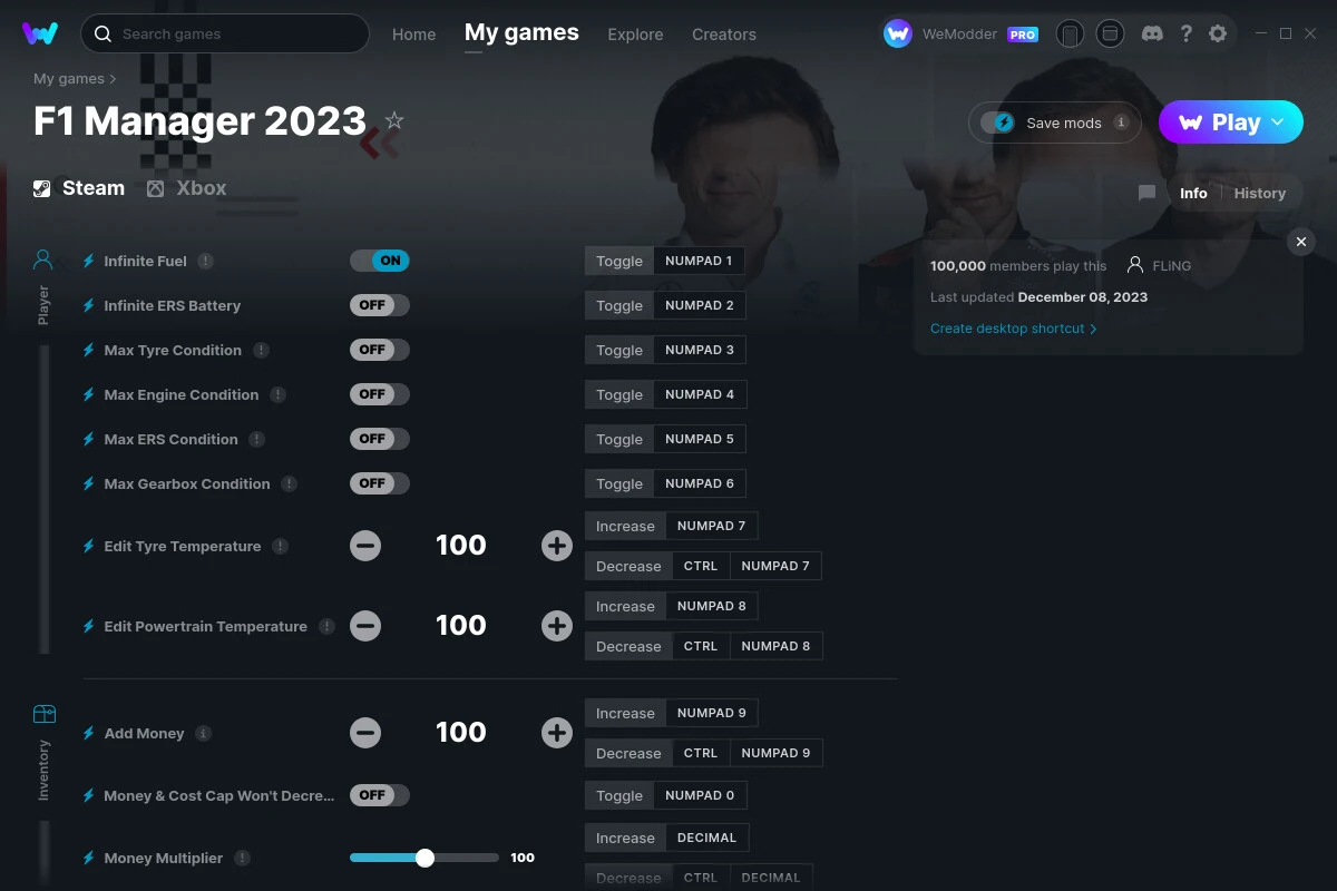 F1 Manager 2023 "Трейнер +16" [UPD: 08.12.2023] {FLiNG / WeMod}